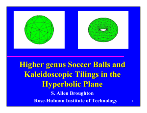 Higher genus Soccer Balls and Kaleidoscopic Tilings in the Hyperbolic Plane