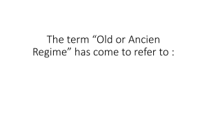 The term “Old or Ancien