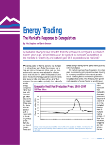 Energy Trading The Market’s Response to Deregulation