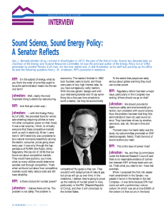Sound Science, Sound Energy Policy: INTERVIEW RFF: