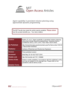 Agent capability in persistent mission planning using approximate dynamic programming Please share