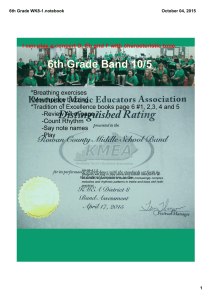 6th Grade Band 10/5