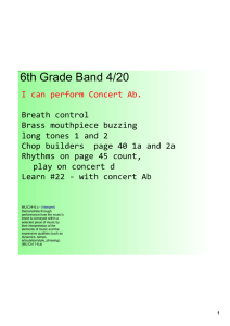 6th Grade Band 4/20