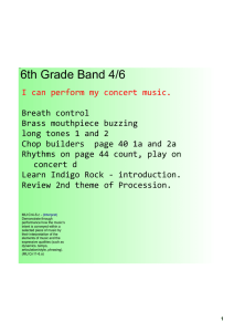 6th Grade Band 4/6