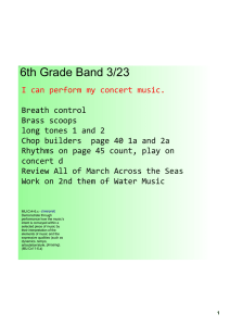 6th Grade Band 3/23