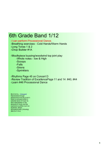6th Grade Band 1/12