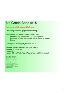 6th Grade Band 9/15