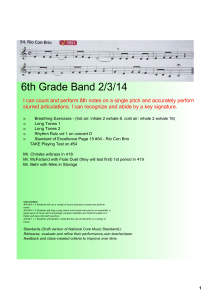 6th Grade Band 2/3/14