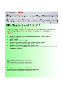 6th Grade Band 1/21/14