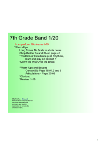 7th Grade Band 1/20