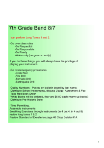 7th Grade Band 8/7