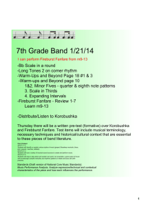 7th Grade Band 1/21/14