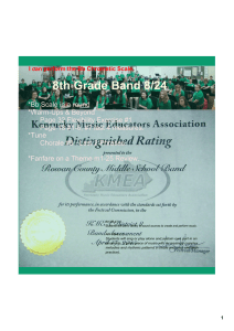 8th Grade Band 8/24