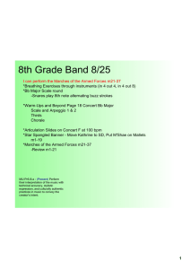 8th Grade Band 8/25