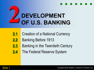 2 DEVELOPMENT OF U.S. BANKING