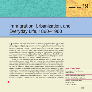 19 Immigration, Urbanization, and Everyday Life, 1860–1900 O