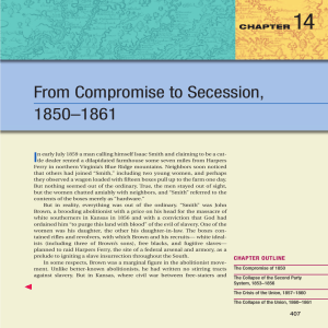 14 From Compromise to Secession, 1850–1861 I