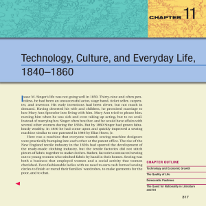 11 Technology, Culture, and Everyday Life, 1840–1860 I