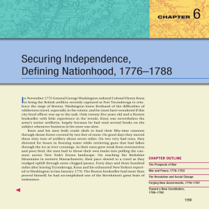 6 Securing Independence, Defining Nationhood, 1776–1788 I