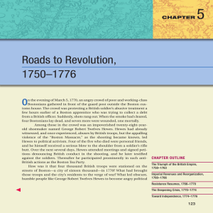 5 Roads to Revolution, 1750–1776 O