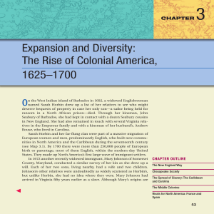 3 Expansion and Diversity: The Rise of Colonial America, 1625–1700