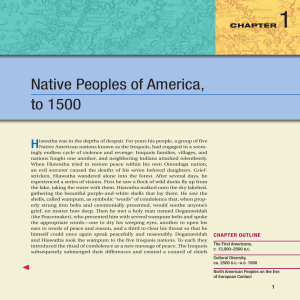 1 Native Peoples of America, to 1500 H