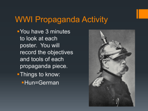 WWI Propaganda Activity