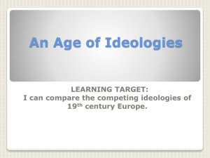 An Age of Ideologies LEARNING TARGET: 19