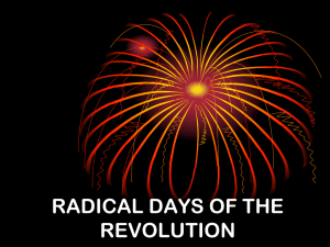 RADICAL DAYS OF THE REVOLUTION