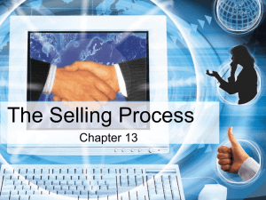 The Selling Process Chapter 13