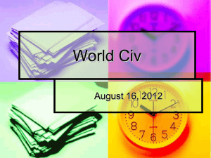 World Civ August 16, 2012