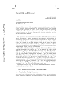 Dark 2002 and Beyond astro-ph/0204059 CERN-TH/2002-074 John Ellis