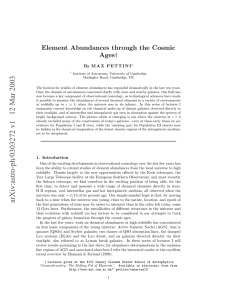 Element Abundances through the Cosmic † Ages