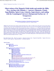 Observations of the Magnetic Fields inside and outside the Milky