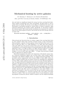 Mechanical heating by active galaxies