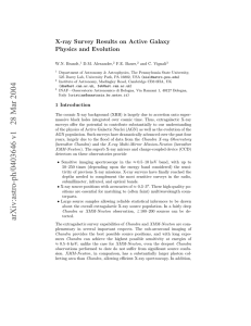 X-ray Survey Results on Active Galaxy Physics and Evolution W.N. Brandt, D.M. Alexander,