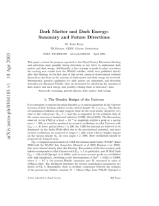 Dark Matter and Dark Energy: Summary and Future Directions