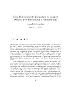 Introduction Using Biomechanical Optimization to Interpret Megan E. Selbach-Allen