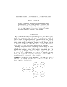 ZERO-DIVISORS AND THEIR GRAPH LANGUAGES