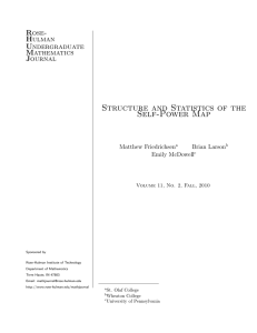 Structure and Statistics of the Self-Power Map Rose- Hulman