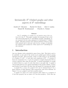 Intrinsically S 3-linked graphs and other aspects of S embeddings