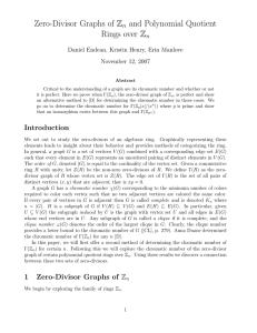 Zero-Divisor Graphs of Z and Polynomial Quotient Rings over Z n
