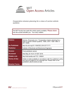 Cooperative mission planning for a class of carrier-vehicle systems Please share