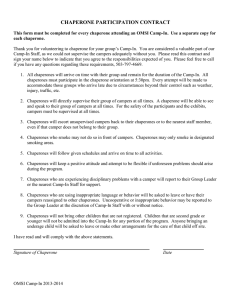 CHAPERONE PARTICIPATION CONTRACT