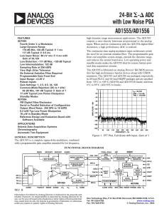 a 24-Bit with Low Noise PGA AD1555/AD1556
