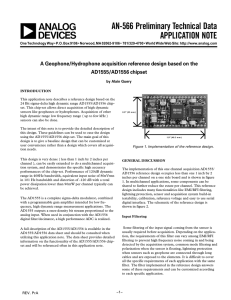 = AN-566 Preliminary Technical Data APPLICATION NOTE