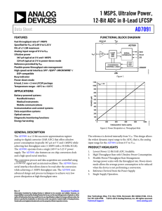 1 MSPS, Ultralow Power, 12-Bit ADC in 8-Lead LFCSP AD7091 Data Sheet