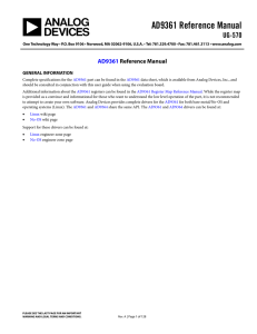 AD9361 Reference Manual UG-570