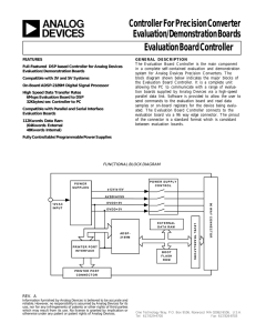 = Controller For Precision Converter Evaluation/Demonstration Boards Evaluation Board Controller