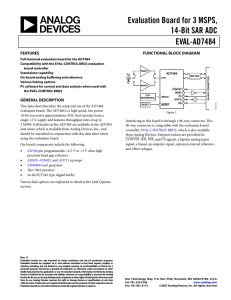 Evaluation Board for 3 MSPS, 14-Bit SAR ADC EVAL-AD7484